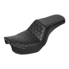 Black Driver Passenger Seat for Harley Dyna Fat Street Bob Wide Glide (2006–2017)