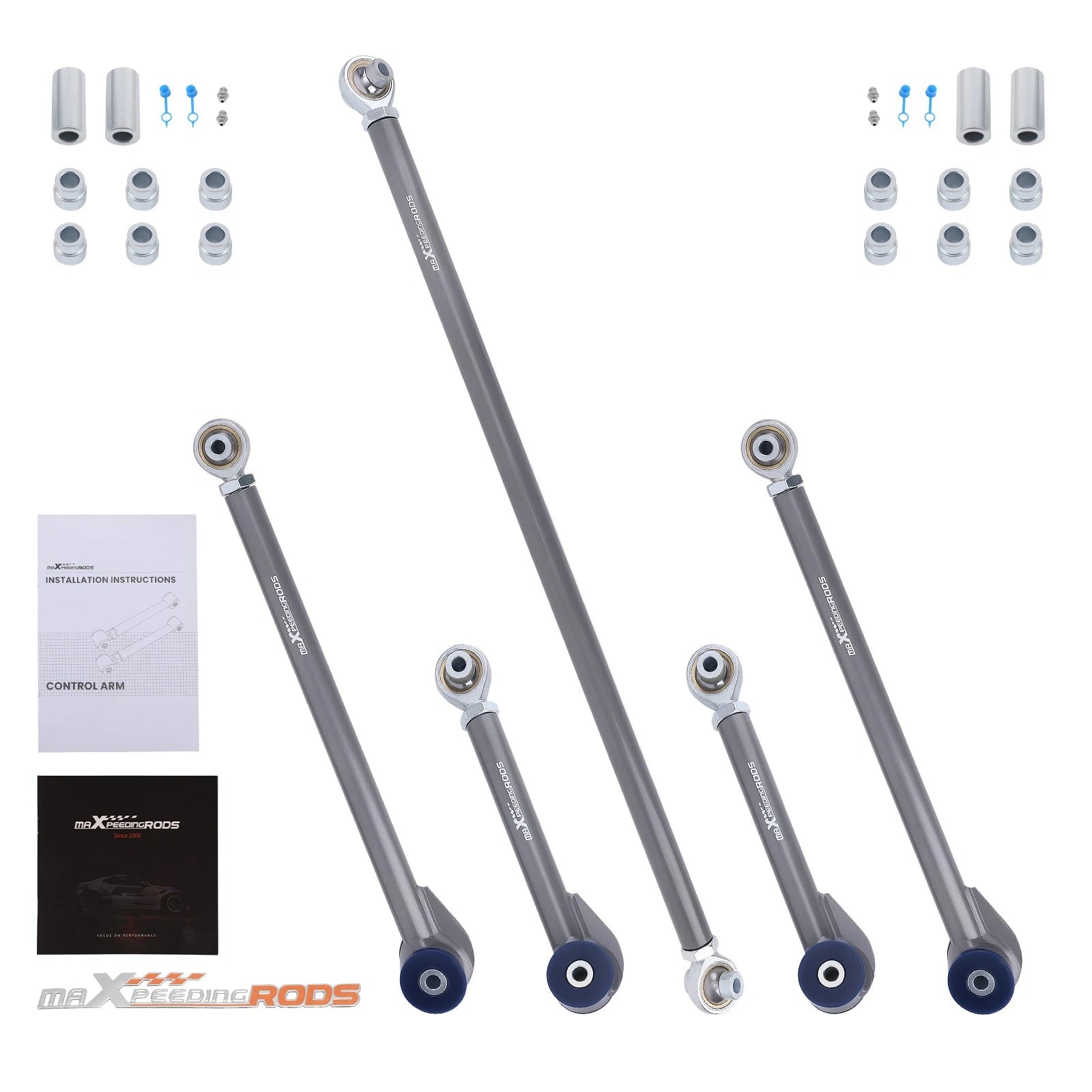 Set of 2 Heavy Duty Tubular Control Arms & Track Bars for Toyota 4-Runner (1996–2002)