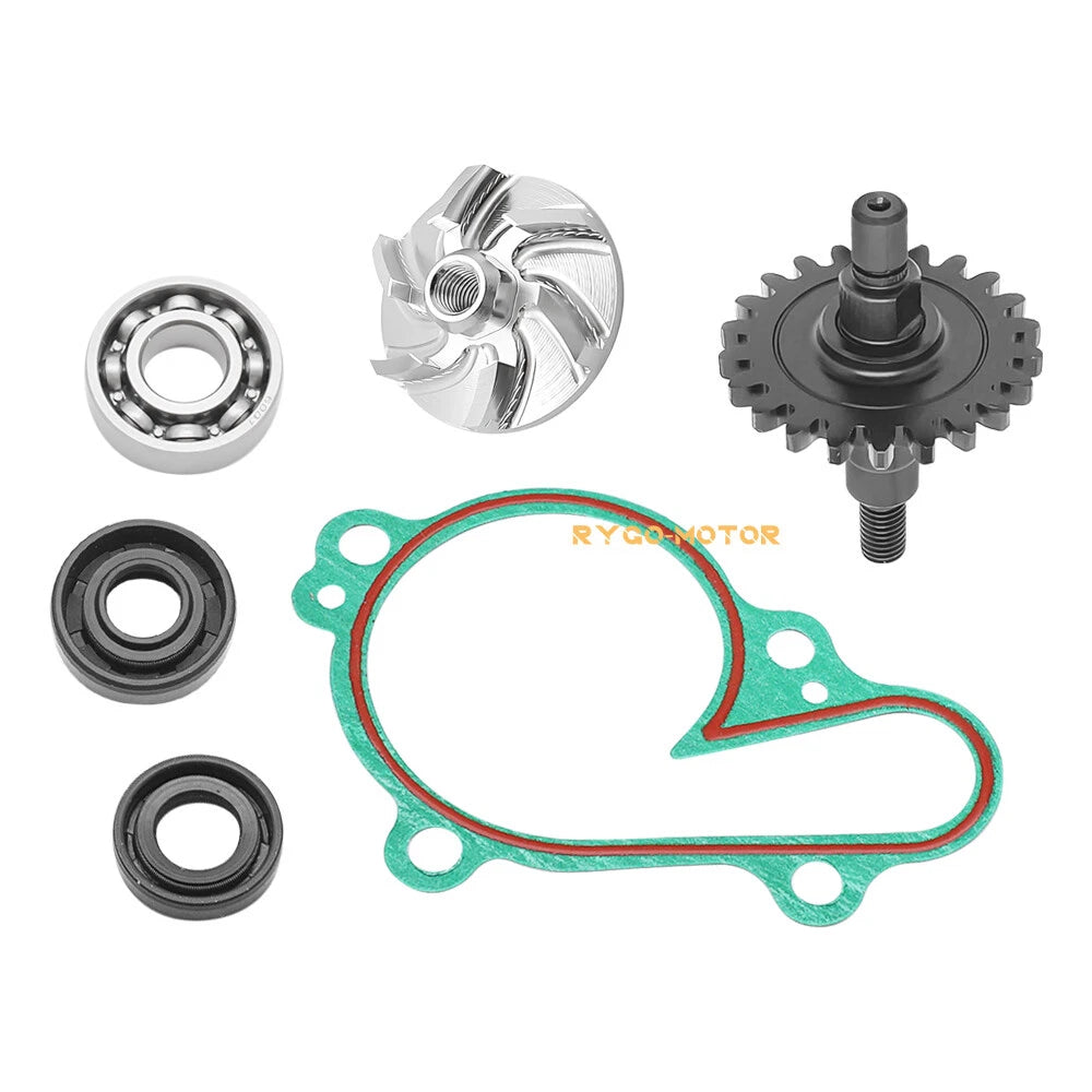 Water Pump Rebuild Kit for Yamaha YZ125 (1998–2004) - Impeller, Shaft, Gear, Bearing, Seal