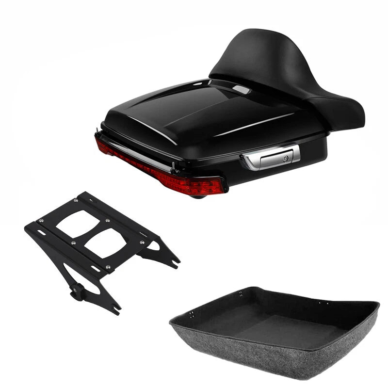 Trunk Backrest Light Mount Rack for Harley Road King Glide (2014–2026)