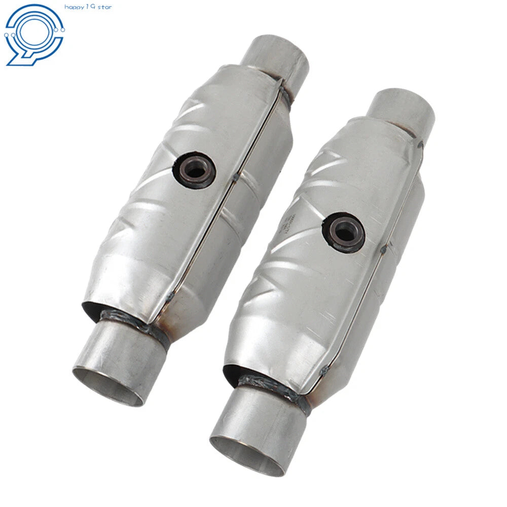 2.5" Inlet/Outlet Catalytic Converter for Universal Fit (w/Heat Shield)
