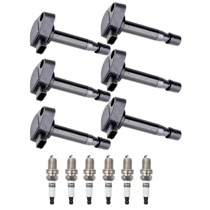 6X Ignition Coils + 6X Spark Plugs for Acura RL 2005–2010 3.5L 3.7L V6 UF242