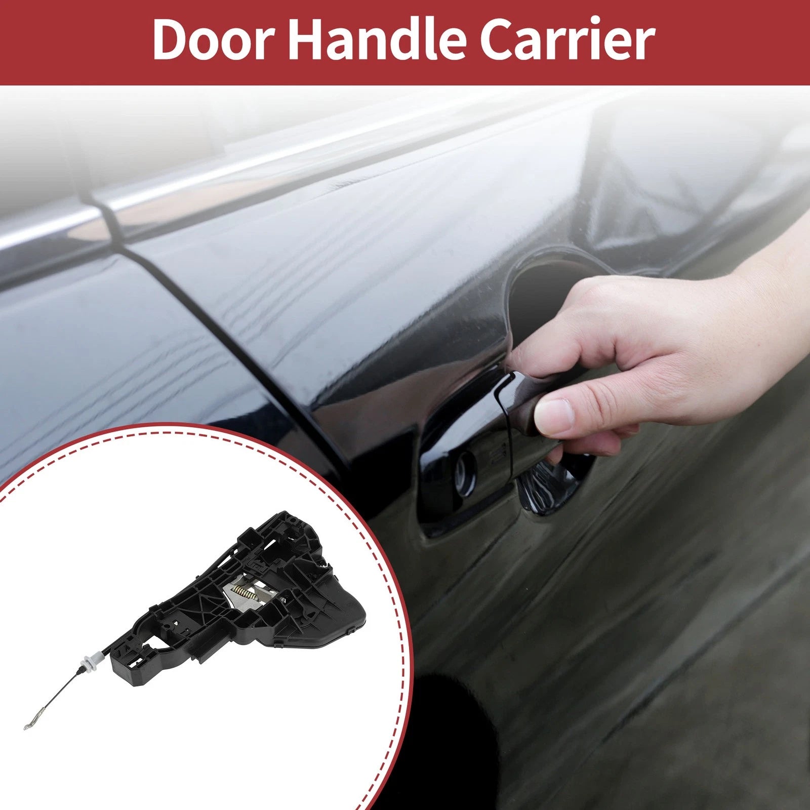 Rear Left Door Handle Carrier for Mercedes-Benz W251 (2006–2013) Black