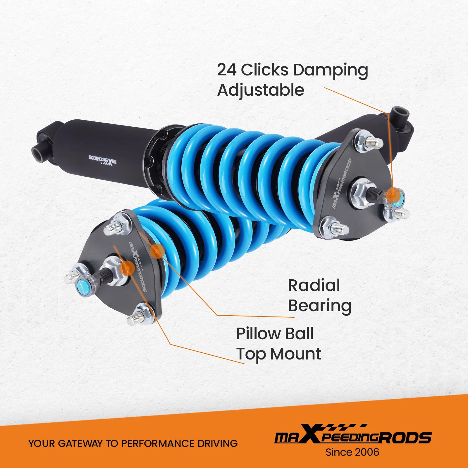 Adjustable Coilover Shocks Struts Kit for Lexus IS250 IS350 (2006-2013)
