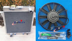 3 Row Aluminum Radiator + Fan for 1964-1966 Ford Mustang, Mercury Comet