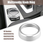 Knob Cover Ring for BMW Series X3 X4 X5 X6 Silver Tone