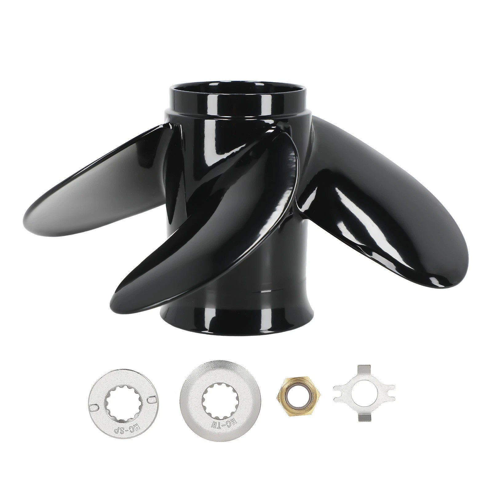 4-Blade Aluminum Boat Propeller for Mercury 40–70HP (2004–2020)