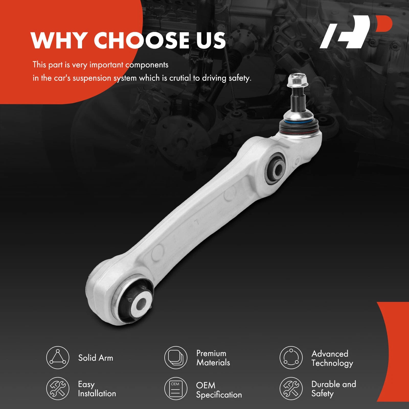 Front Left Lower Control Arm with Ball Joint for BMW 530i