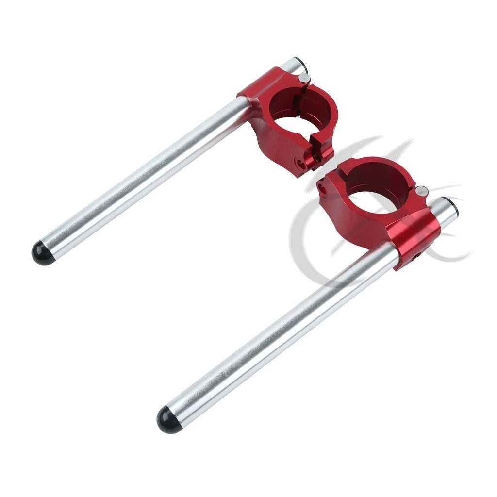 50mm Clip On Handlebars for Suzuki GSXR1000 (2001–2011) GSXR600 (1992–2011) Red