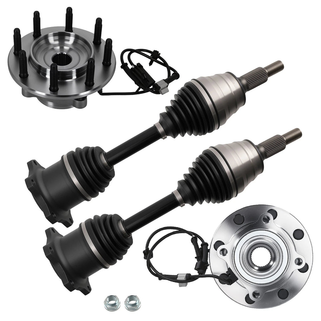 Front CV Axle Wheel Hubs Kit for GMC Chevy Silverado Sierra 1500 2500 3500 (2007–2019)