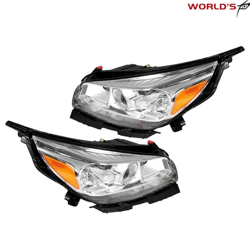 Halogen Headlights Pair for Chevy Malibu (2013–2015) Chrome