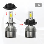 Set of 2 H7 LED Headlight Adapter Bases for Volkswagen Polo 