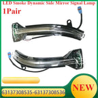 Pair LED Smoke Dynamic Side Mirror Lamp for BMW 5/6/7 F10/F12 (2010–2016)