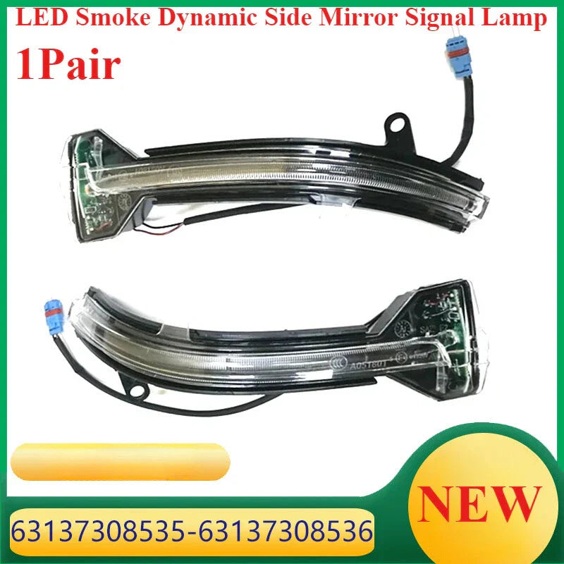 Pair LED Smoke Dynamic Side Mirror Lamp for BMW 5/6/7 F10/F12 (2010–2016)