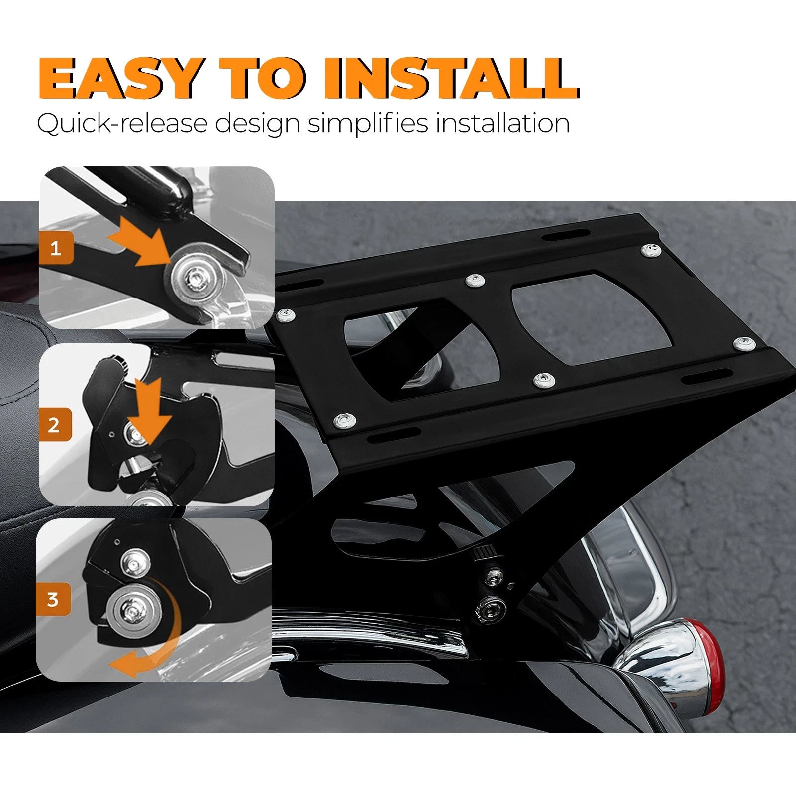 Trunk Pack Mount Rack for Harley Touring Road Street Glide (2014–2026)