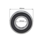 Set of 2 Ball Bearings 15x32x8mm for Various Models (16002-2RS)