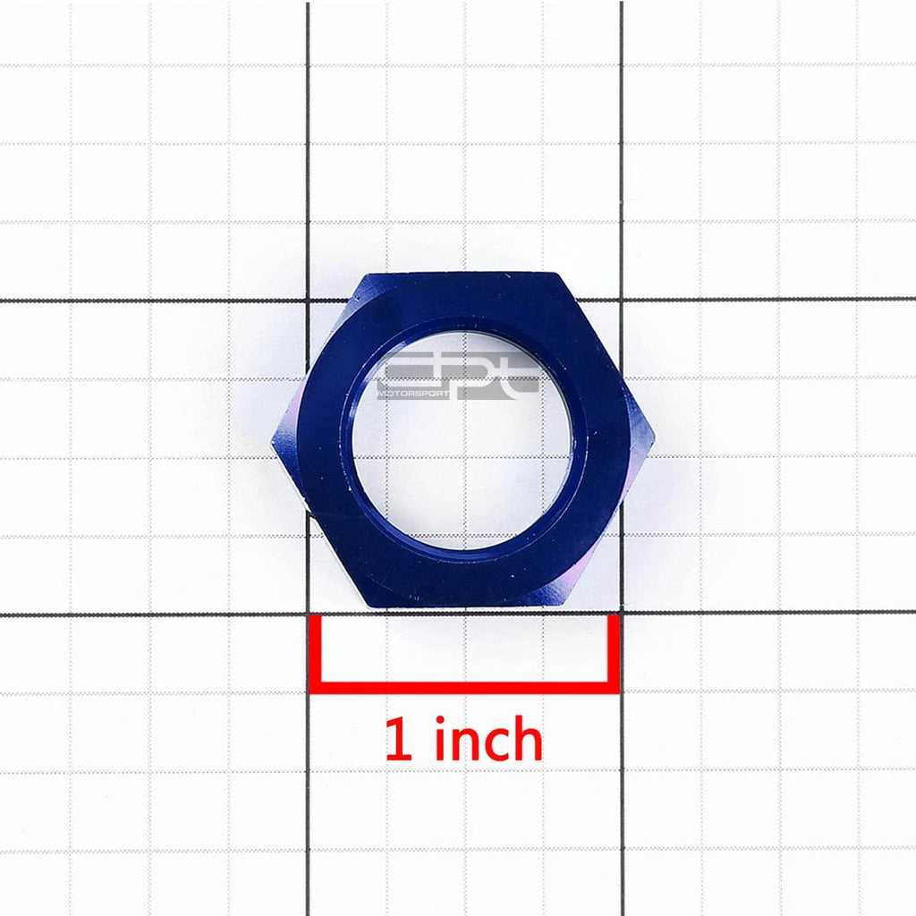 8AN Bulkhead Blue Aluminum Anodized Nut Sealing Locking Fitting Adapter