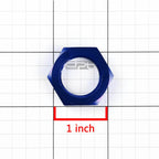 8AN Bulkhead Blue Aluminum Anodized Nut Sealing Locking Fitting Adapter