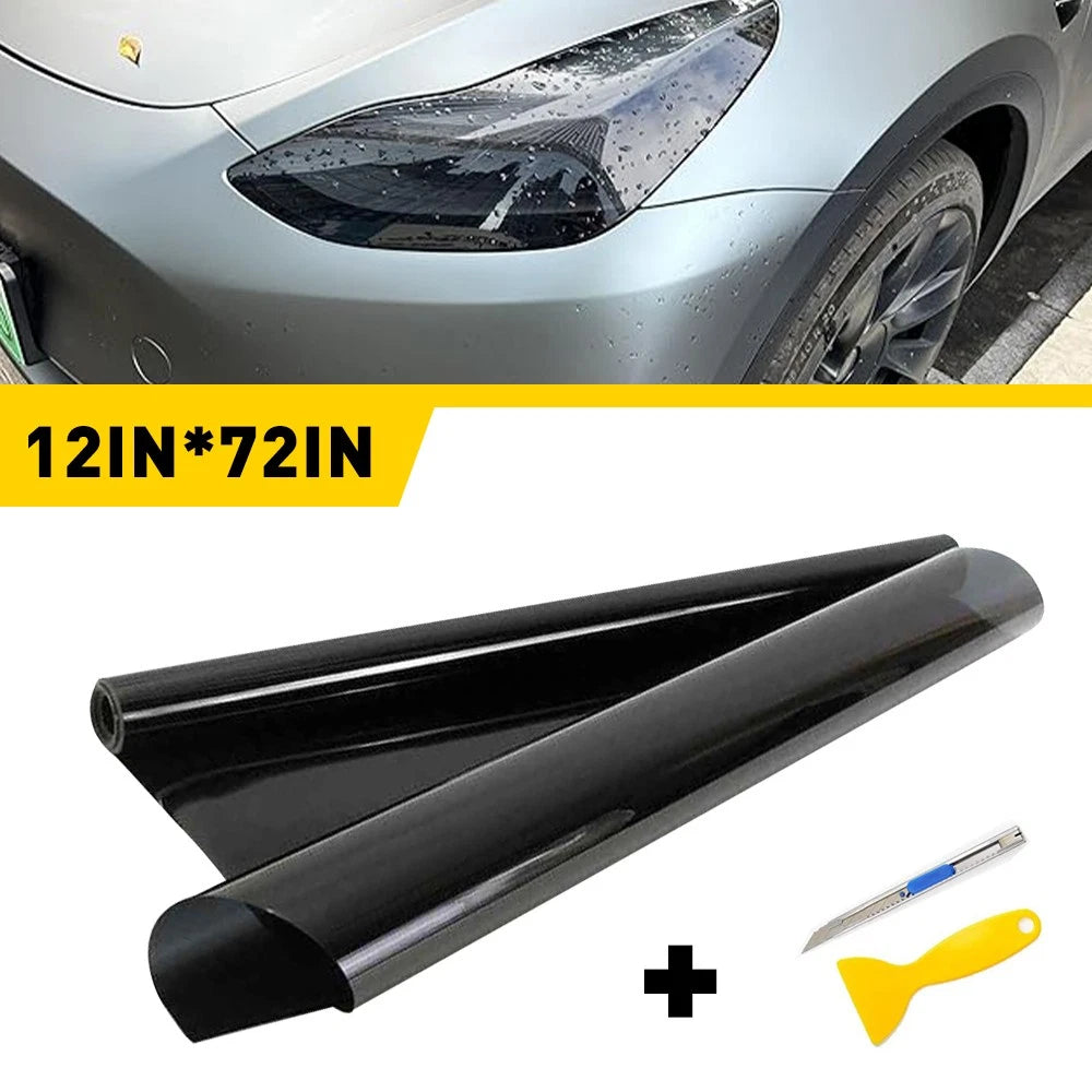 Light Smoke Vinyl Film Tint Wrap for Headlight Taillight Fog (12" x 72")