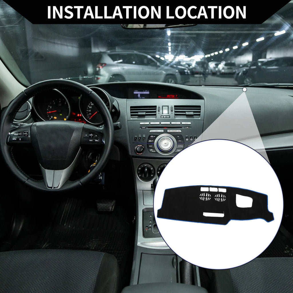 Dashboard Cover Mat for Mazda CX-5 (2016–2024) Black Blue