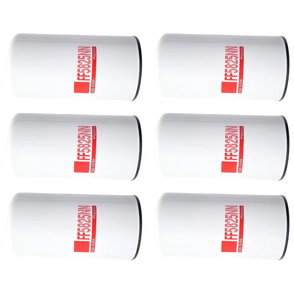 Set of 6 Fuel Filters for Freightliner Peterbilt QSX11.9 X15 FF5825NN 5599456