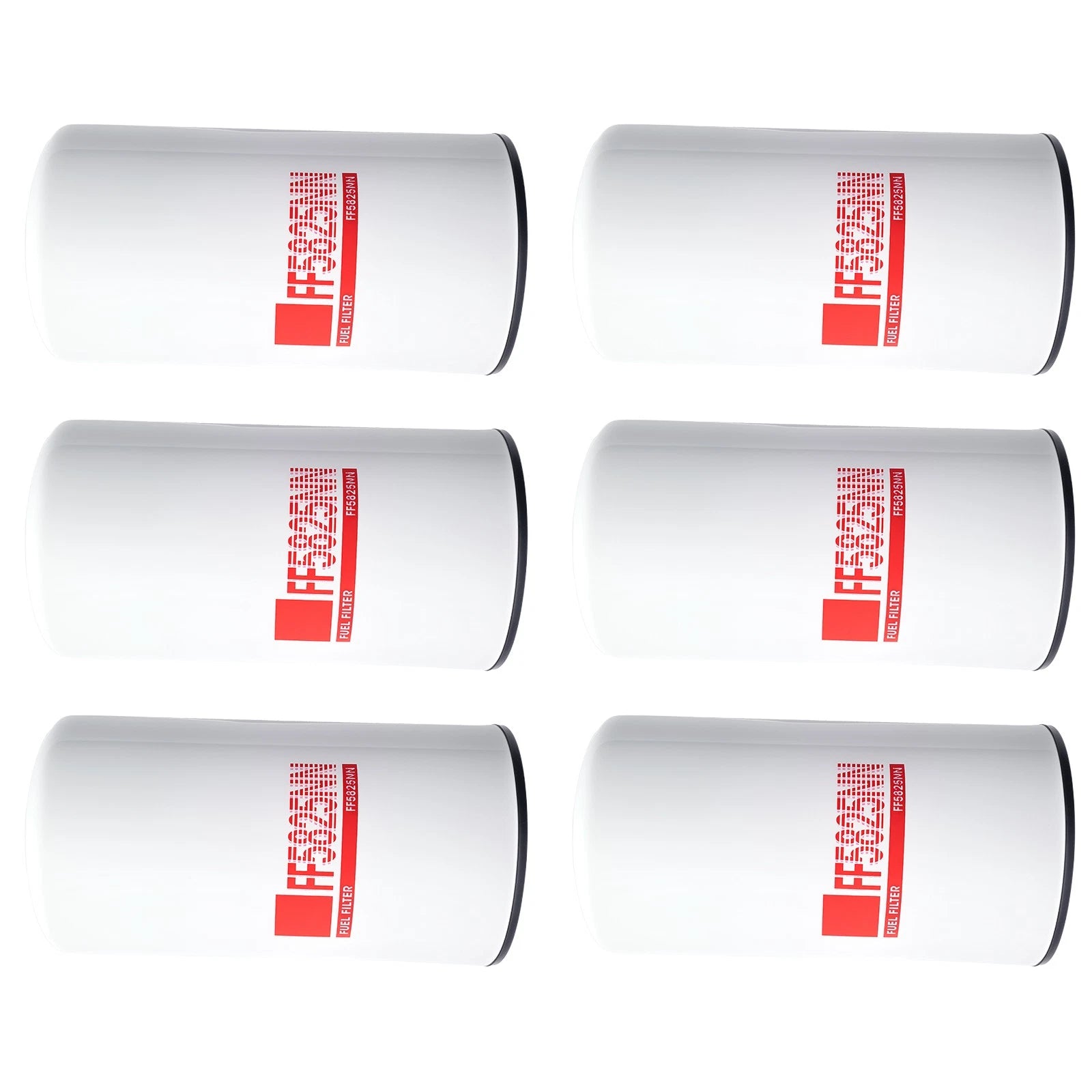 Set of 6 Fuel Filters for Freightliner Peterbilt QSX11.9 X15 FF5825NN 5599456