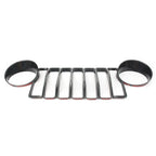 Black Front Grill Insert Headlight Trim Covers for Jeep Wrangler JL (2018)