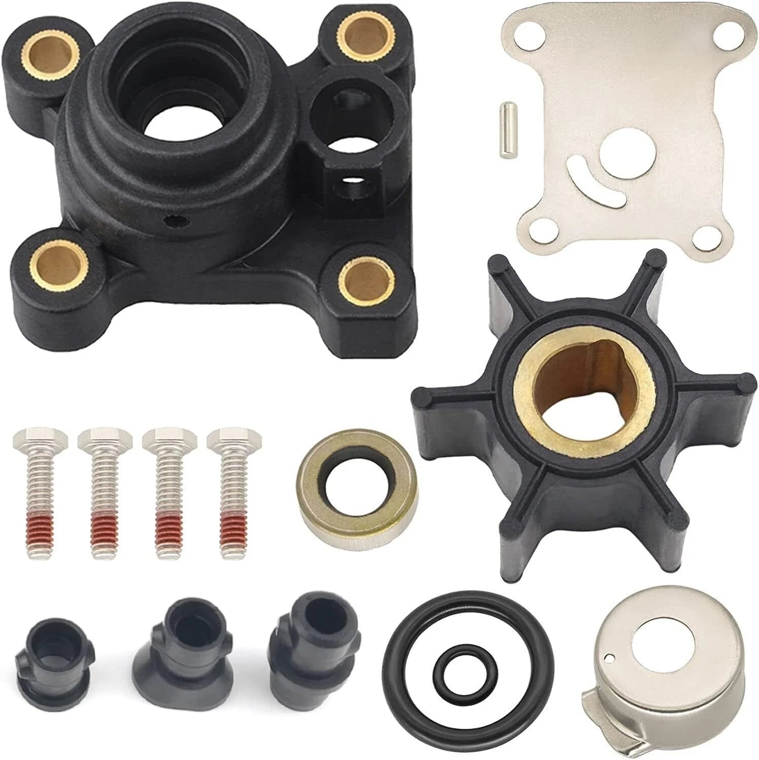 Water Pump Impeller Kit W/Housing for Johnson Evinrude 9.9-15 hp (0394711)