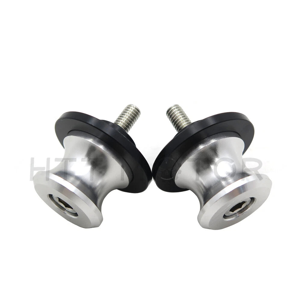 2X CNC M6 Swingarm Spools Sliders 6mm for Aprilia Yamaha YZF-R1 R6 FZ-1 (2000–2023)