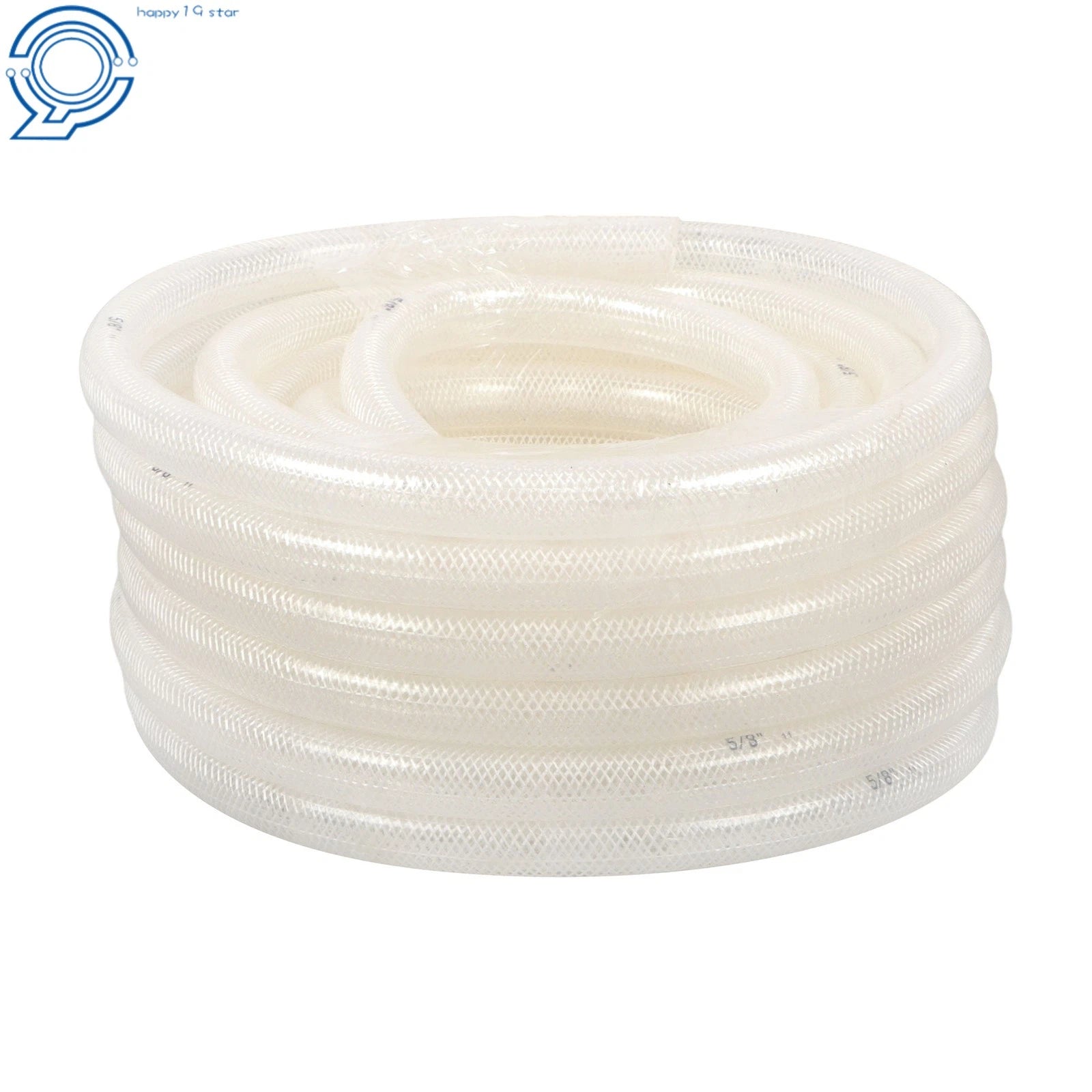 Clear Braided PVC Hose for Various Applications (50 Ft, 5/8" ID)