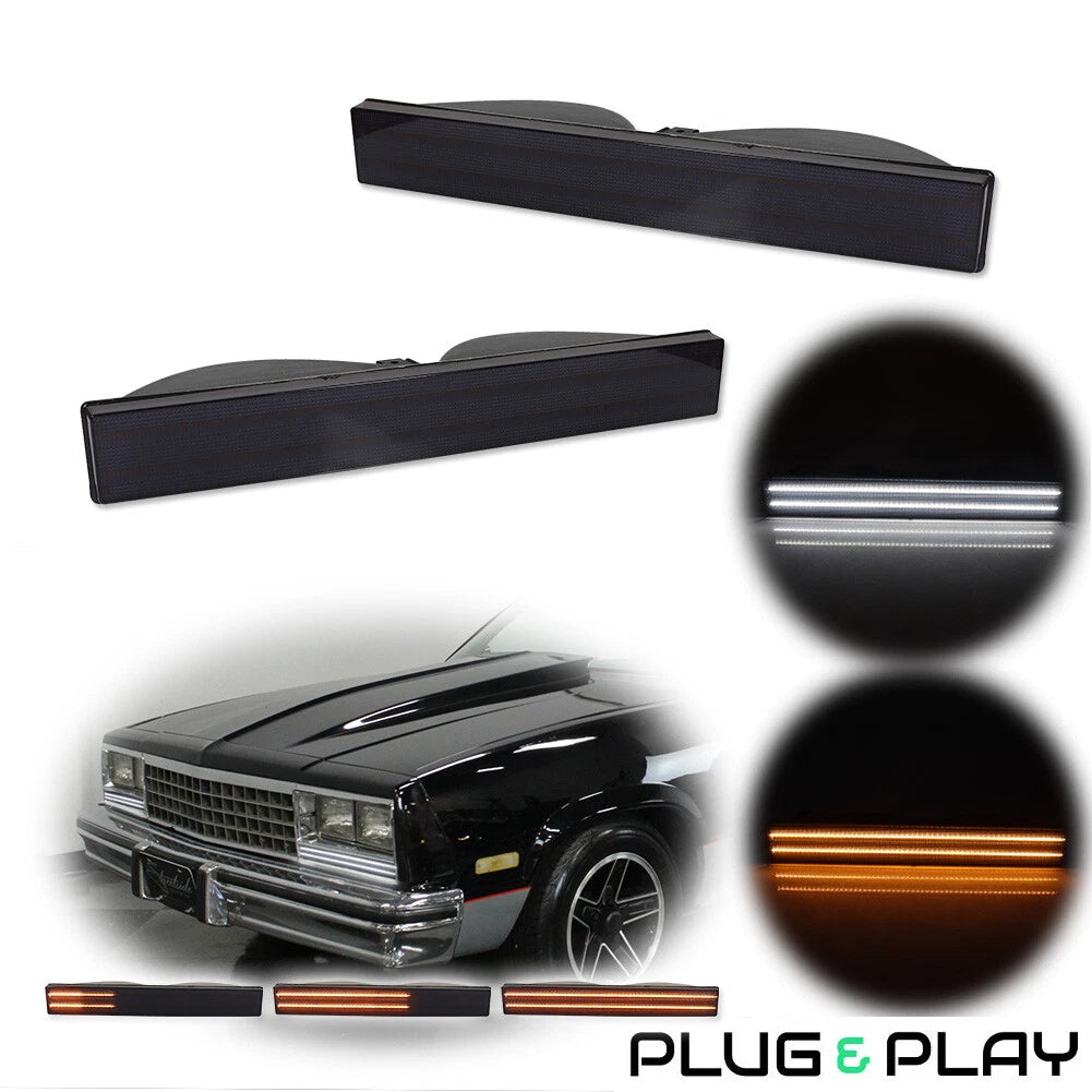 Switchback LED Front DRL Signal Lights for El Camino Malibu Caballero (1982–1987)