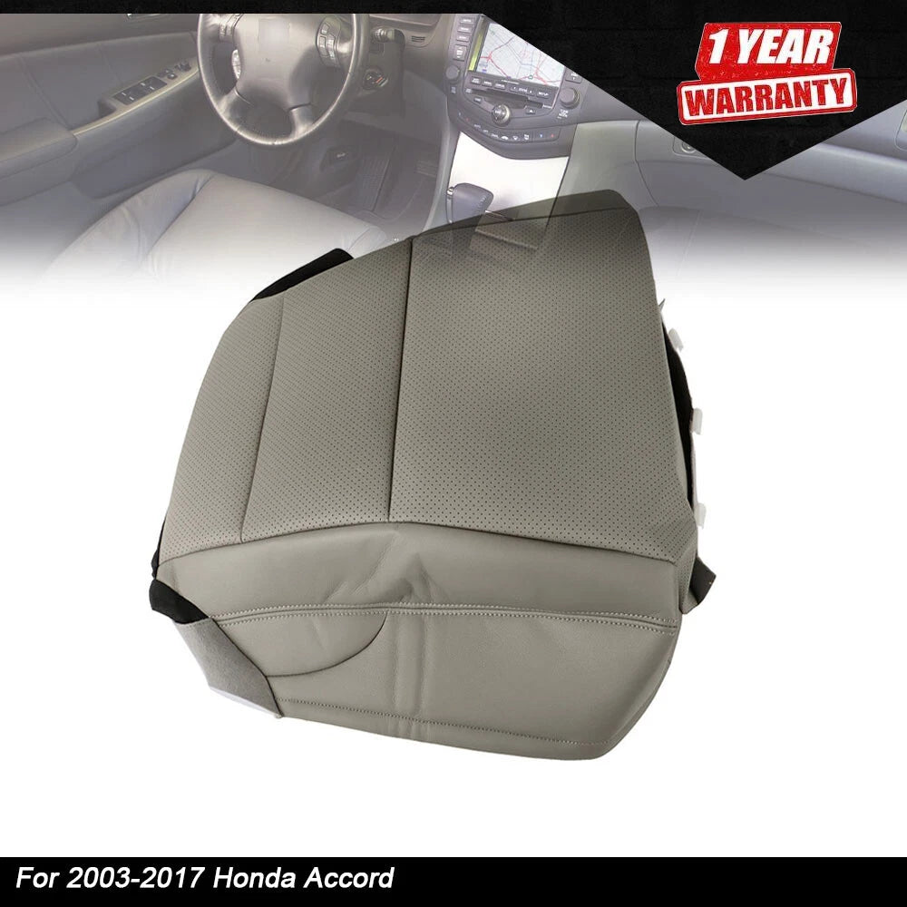 Driver Side Bottom Seat Cover for Honda Accord (2003–2017) Perforated Gray