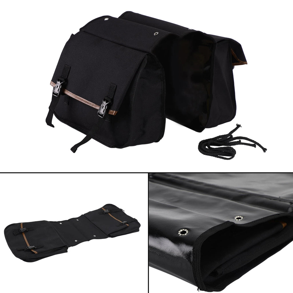 Waterproof Motorcycle Saddle Bag for Universal Fit (Black)