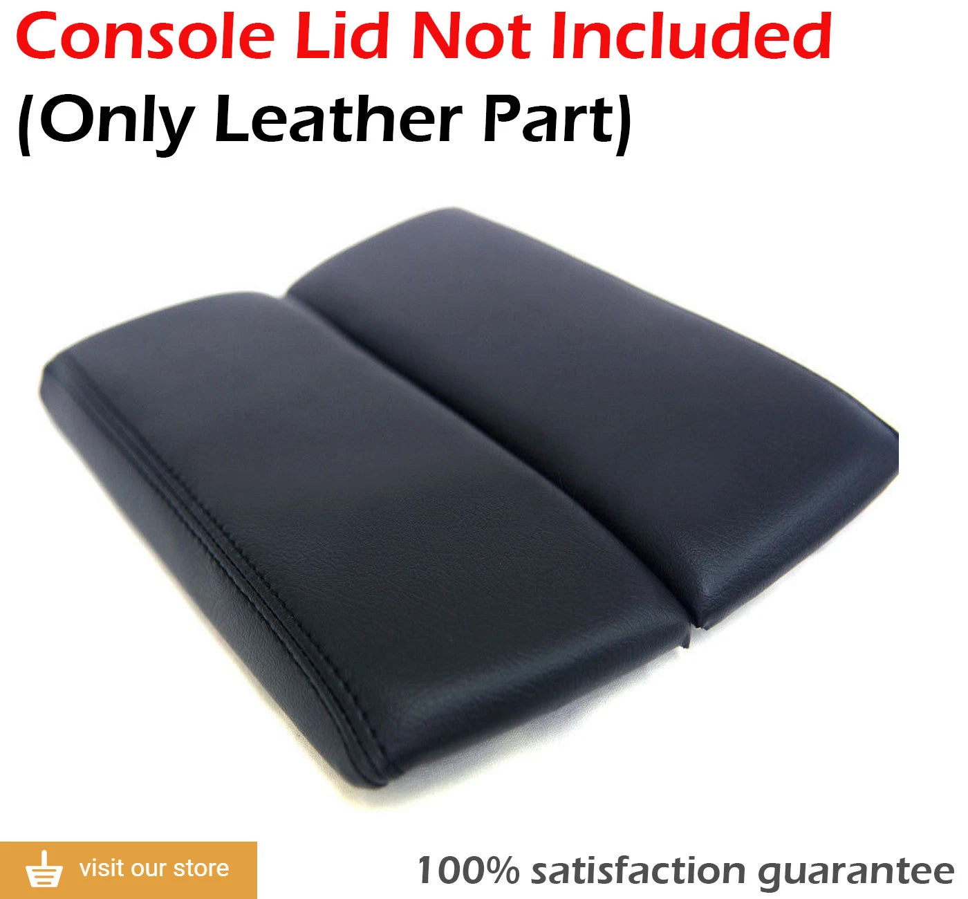 Center Console Armrest Cover for Mazda CX-9 (2010–2015) - Black Leather