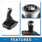 5 Speed Manual Gear Shifter Knob with Cover for Volkswagen Jetta (2006–2010)