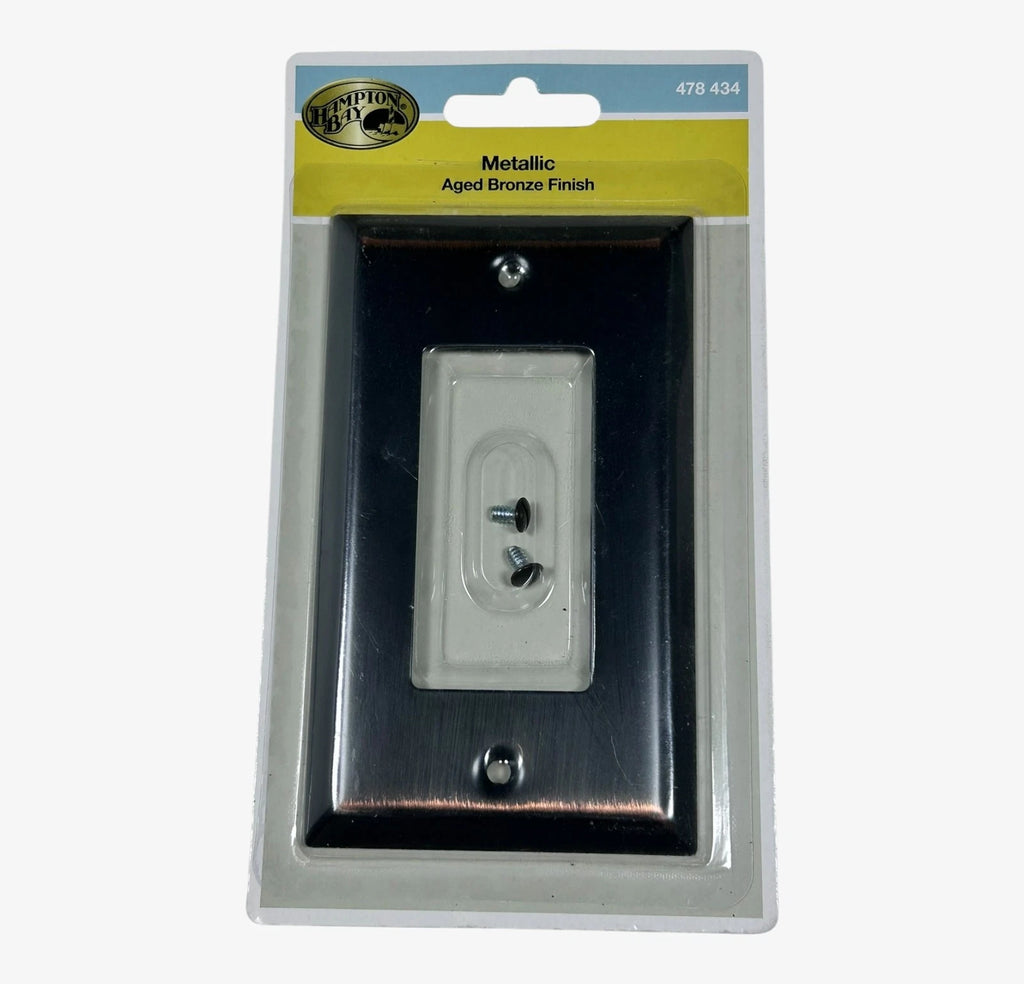 Set of 2 Wall Plates for Hampton Bay 478-434 (Aged Bronze Finish)