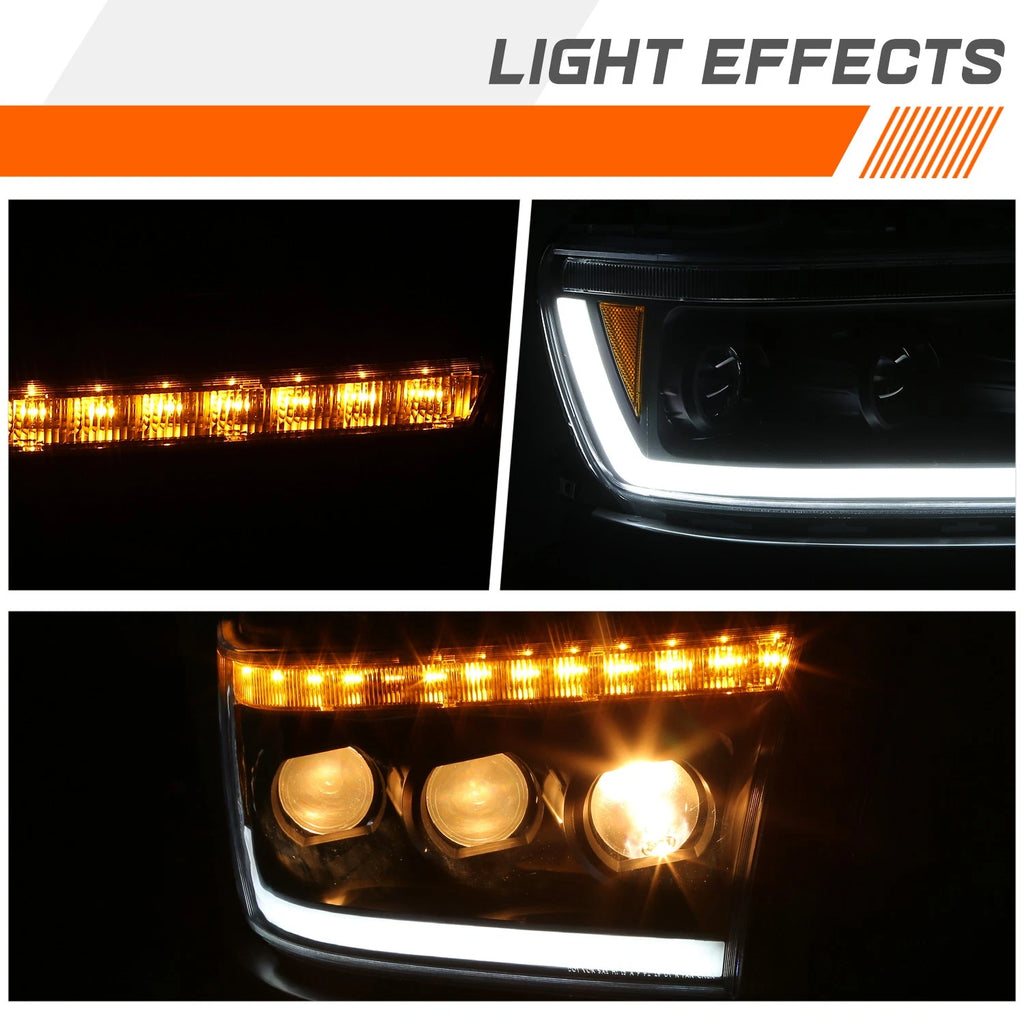 LED DRL Projector Sequential Signal Headlights for Ram 1500 (2019–2024)