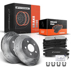 Rear Drilled Brake Rotors & Ceramic Pads for Chevy Impala Buick (2000–2016)