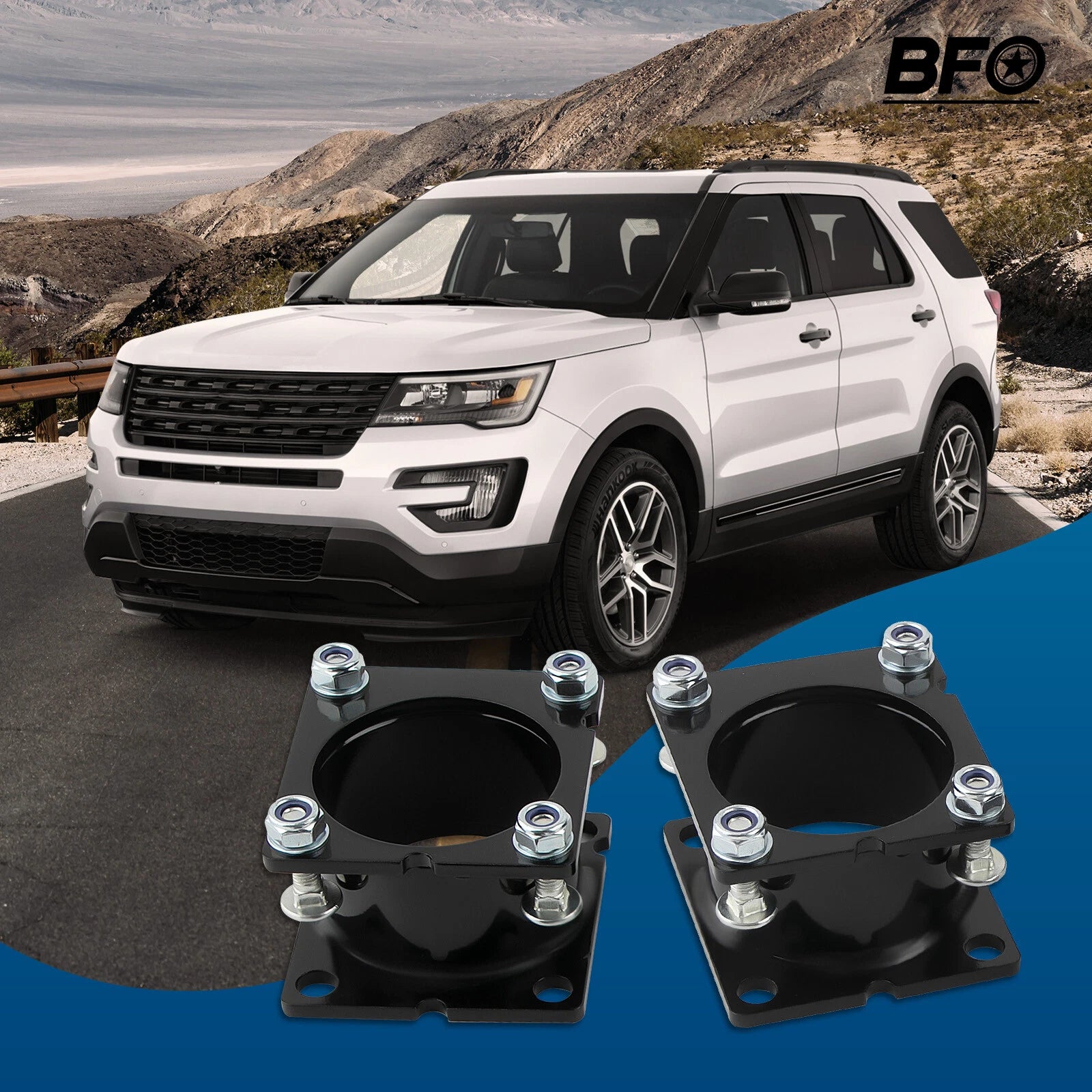 2.5" Front 1.25" Rear Lift Kit with Shock Extenders for Ford Explorer (2011–2019)