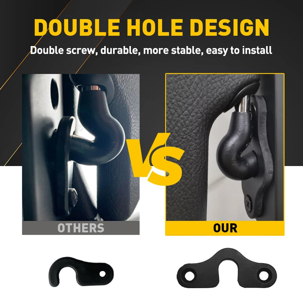 Set of 2 Sun Visor Clips for Jeep Wrangler JK (2007-2018)