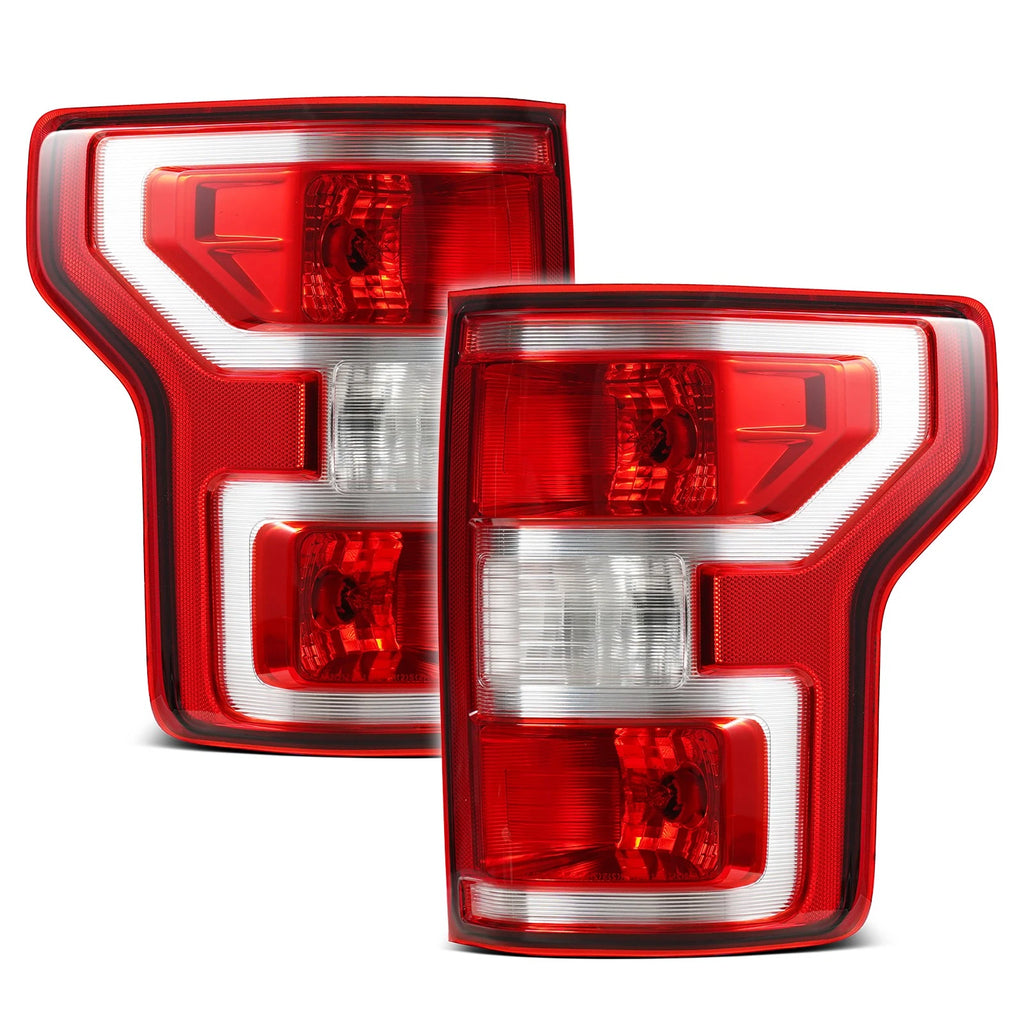 Pair Halogen Tail Light Lamps for Ford F-150 (2018–2020) w/ Bulb