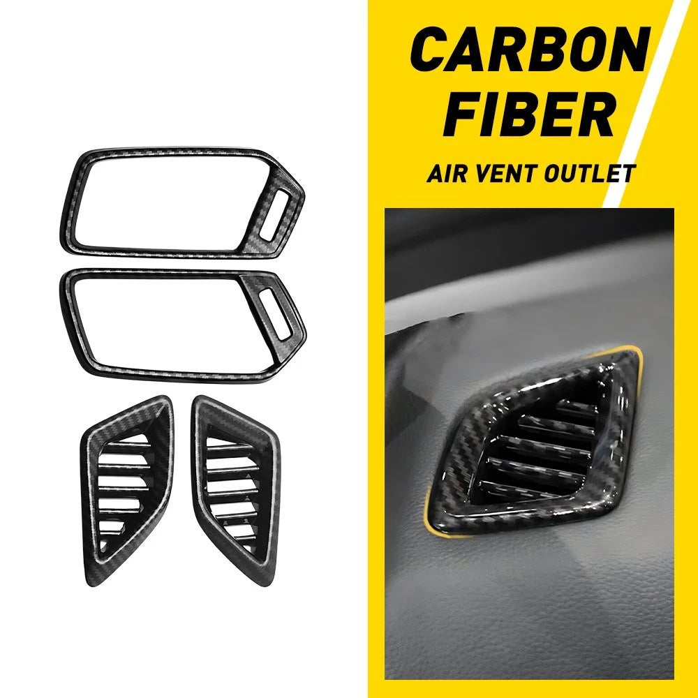 Set of 4 Carbon Fiber Dashboard Air Vent Outlet Cover Trim for Honda Accord (2018–2022)
