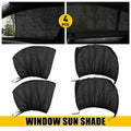 4pc Sun Shade for Universal Vehicles (Front & Rear Window Cover)