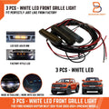 3 x White LED Front Grille Lights for Ford Ranger Raptor (2022-2025)