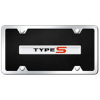 Chrome on Black Acrylic License Plate Kit - Officially Licensed for Type S