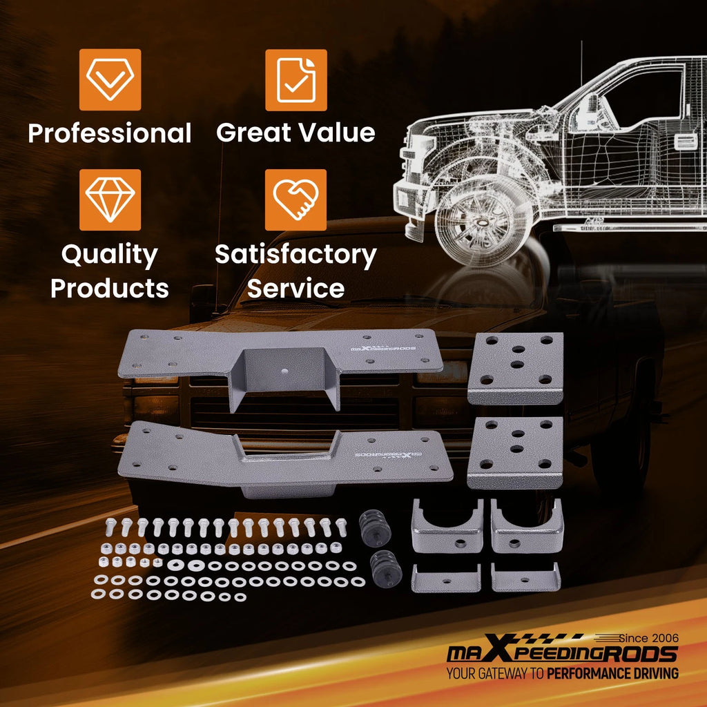 6" Axle Drop Rear C-Notch Kit for GMC Chevy 1500 (1999–2007)