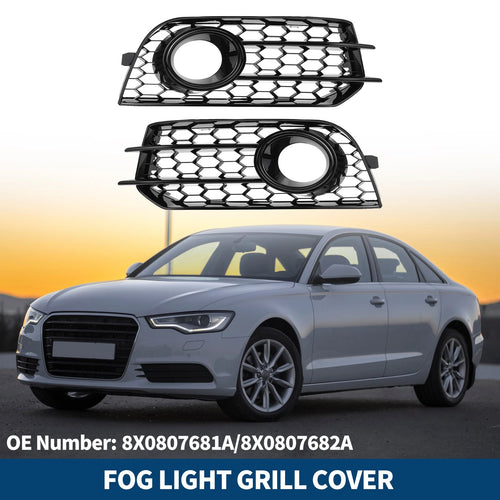 1 Pair Fog Light Grills for Audi A1 8X (2010–2014) No. 8X0807681A/8X0807682A