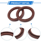 2X Oil Seal Rotary Shaft Seal FKM Rubber 60x80x10mm for [Make Model] 