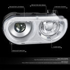 Right OE Style Projector HID Xenon Headlight Lamp for Dodge Challenger (2008–2014)