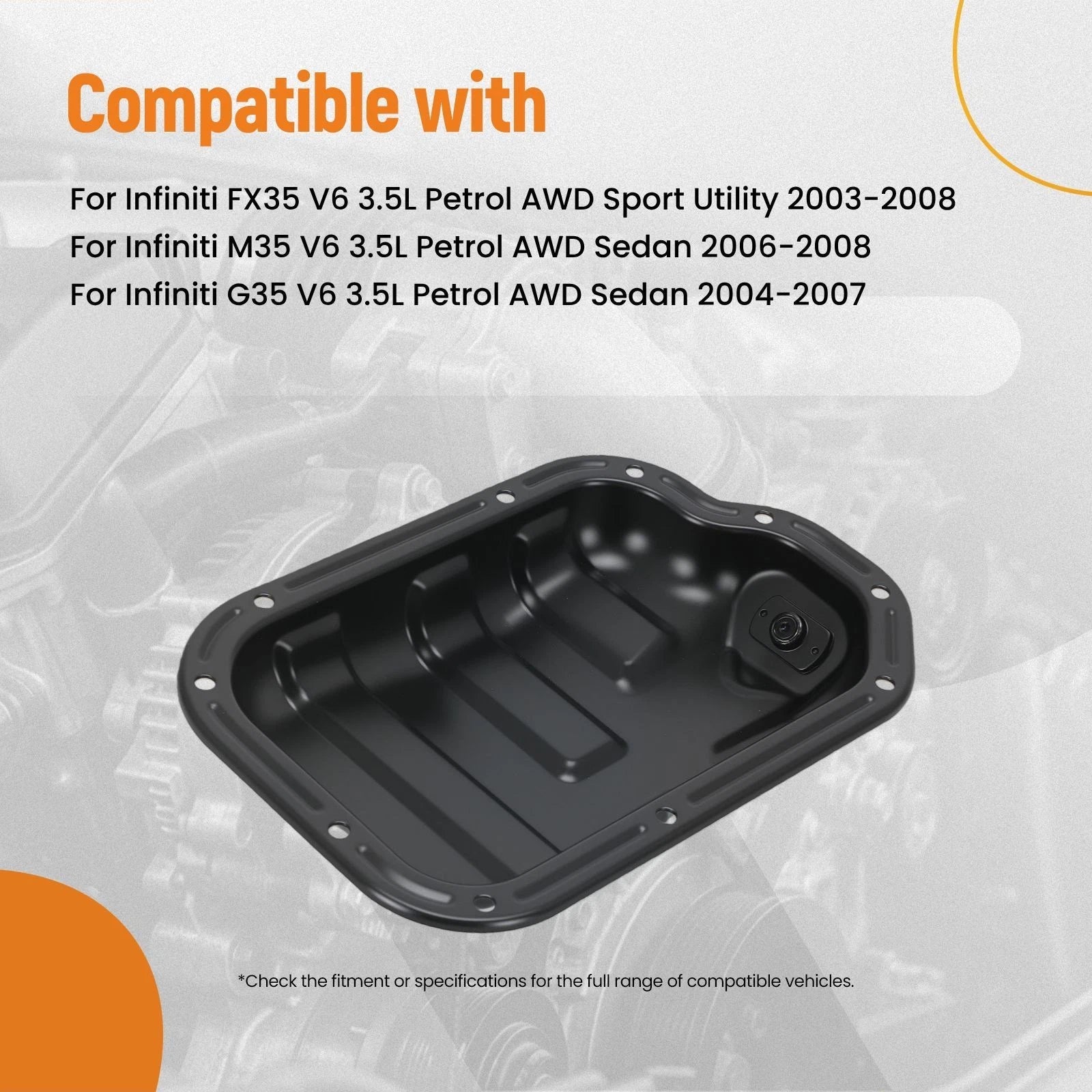 Engine Oil Pan for Infiniti FX35 G35 M35 (2003-2008)